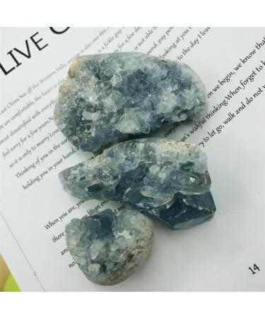 Natural Blue Celestite Crystal Cluster Specimen for Decoration Home Decor Reiki Crystal Stone (Color : 1-1.3kg) - Buy Online on GoSupps.com
