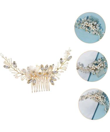 FRCOLOR 1pc Pearl Comb Wedding Hair Clips Rhinestone Headpiece Hair Accessories Sparking Jewelry Hair Decoration Wedding Hair Comb Gold Hair Ties Wig Combs The Photo Bride Manual - Buy Online on GoSupps.com