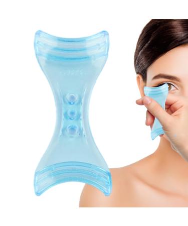 Guide Pour Eyeliner - Tampon En R sine Portable R utilisable | Guide Ail pour les Pochoirs Eyeliner | Pour Femmes D butantes Salon Domicile Voyage F tes Anniversaire et Vacances Eyeliner d flecteur bleu