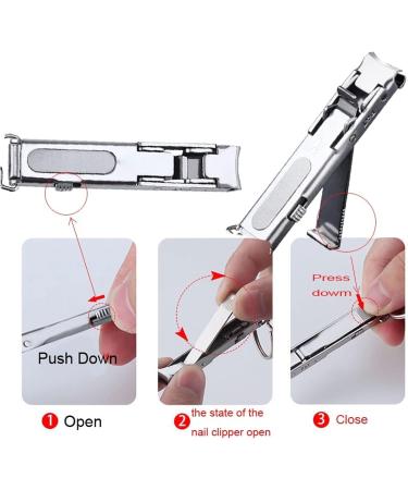 SVAASA Nail Clippers Ultra-Thin Nail Clippers Collapsible Portable Travel Fingernail Keychain Nail Scissors Cutter Manicure Tools With File - Buy Online on GoSupps.com