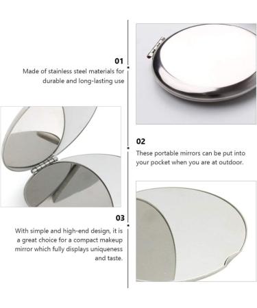 Minkissy Handbag Round Compact Cosmetic Mirror Double-Sided Travel Cosmetic Mirror Bag Hand Mirror Changing Mirror for Money Foldable Carry Bag - Buy Online on GoSupps.com