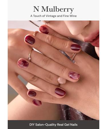 ohora Semi Cured Gel Nail Strips (N Mulberry) - Salon-Quality, Long Lasting, Easy to Apply & Remove - Buy Online on GoSupps.com