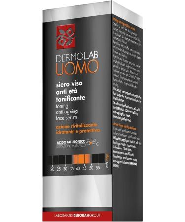 Dermolab Men - Anti-Aging Toning Face Serum for Men Coffee Extract and Hyaluronic Acid Moisturizing and Revitalizing Effect Counteracts Skin Aging Dermatologically Tested 30 ml - Buy Online on GoSupps.com