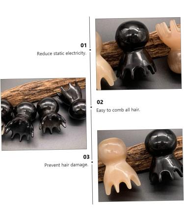 TOVINANNA 3 STK Octopus Massage Comb - Portable Yakin Horn Hairbrush & Cleaning Tool for Ultimate Relaxation | International Shipping Available - Buy Online on GoSupps.com