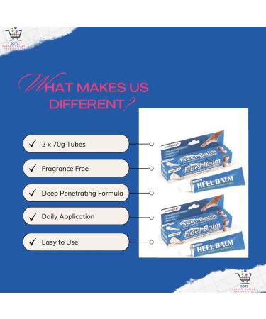 SOTL 2X Masterplast Heel Balm Soften For Relief Comfort Soothing & Healing Cream Dry Cracked Chapped Heels Moisturise 70g - Buy Online on GoSupps.com