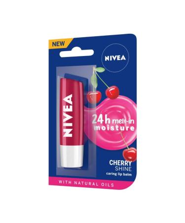 Nivea Fruity Shine Cherry Lip Care 4.8g - Moisturizing Lip Balm - Buy Online on GoSupps.com