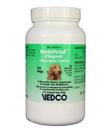 NutriVed ZinPro Chewable Tablets for Dogs (100 count)