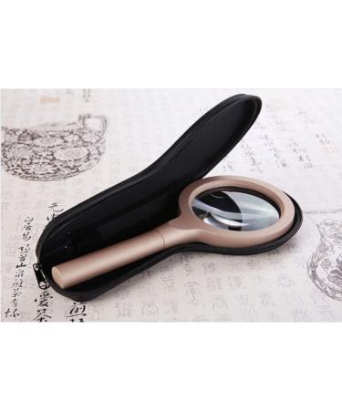 Magnifying Glasses Vision aids Handheld Coin Magnifying Glass 2.5X 5X Double Lens Metal Illumination with 12 LED Lights for Old Man Reading Jewelry Identification Crafts Carving Repair Stationery Offi - Buy Online on GoSupps.com