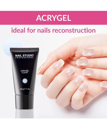 Nail Studio - Acrygel Clear - Acrygel Transparent For Natural Nail Cover - Size 30g - Buy Online on GoSupps.com