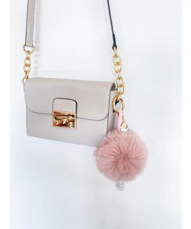 SWEDEY Faux Fur Pom Pom Keychain Hand Sanitizer Holder - Refillable & Clip-On for Backpacks or Purses (Pink) - Buy Online on GoSupps.com
