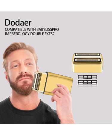 Shaver Replacement Foil and Cutters compatible with BaBylissPRO Barberology Double FXFS2G Metal shaver foil replacement (Gold) - Buy Online on GoSupps.com