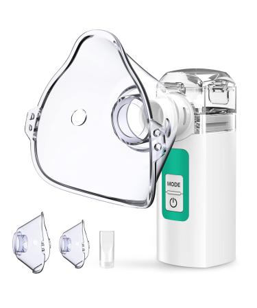 Nebulizer Machine for Kids Portable Nebulizer Machine for Adults 2 Modes Handheld Mesh Nebulizer Cool Mist with All Accessories for Travel Office Household Use Green