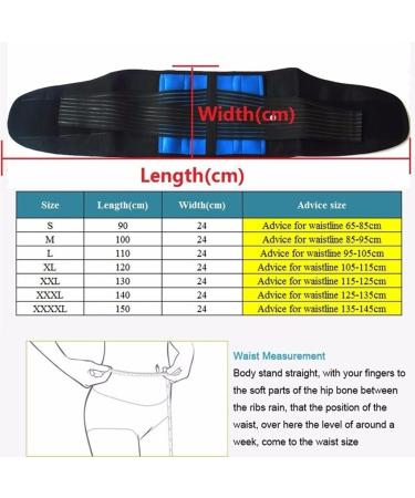 Wgust Durable Waist Support Belt for Lower Back Pain Relief - Adjustable Lumbar Spine Support - Large (L) Blue - Perfect for Men (5XL/6XL) - Buy Online on GoSupps.com