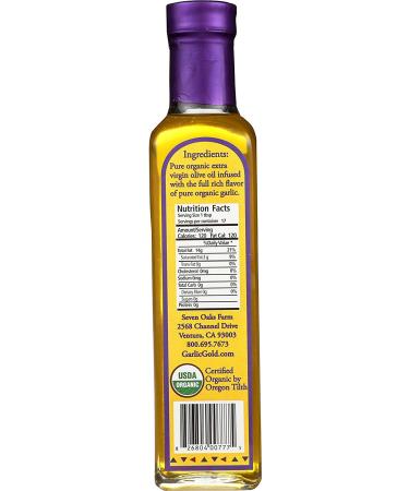Organic Garlic Gold Extra Virgin Olive Oil Infused with Garlic (8.44 fl oz) - Low FODMAP Certified - Buy Online on GoSupps.com
