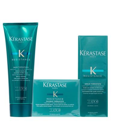 Kerastase Résistance Therapiste Shampoo Mask and Serum for damaged hair