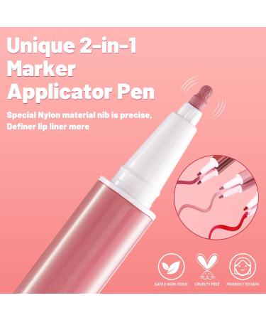 UCANBE 3 Pcs Liquid Lip Stain Tint - Nude Matte Red Lip Liner Marker | Long-lasting Waterproof Smudge-Proof Makeup - Buy Online on GoSupps.com