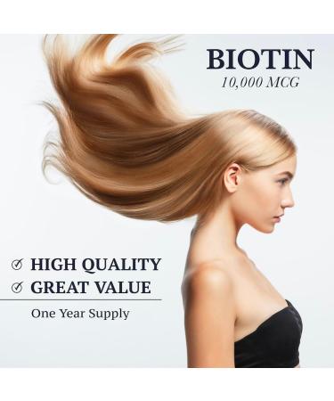 Puregen Labs Biotin 10 000 MCG Supports Healthy Hair Skin & Nails - High Potency Beauty Support - Non-GMO Gluten Free | 360 Vegetarian Tablets - Buy Online on GoSupps.com