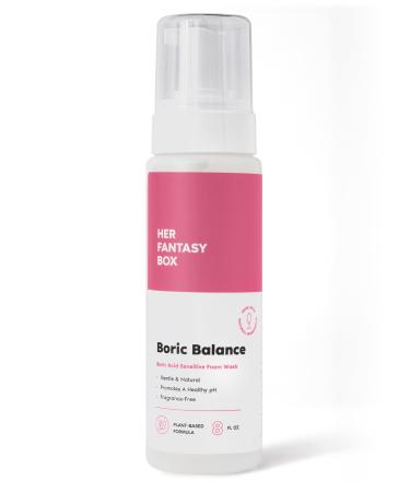 Boric Balance Yoni Foam Wash - Naturally Safe pH-Balancing Gentle Cleansing Formula for Daily Care Odor Control and Feminine Hygiene