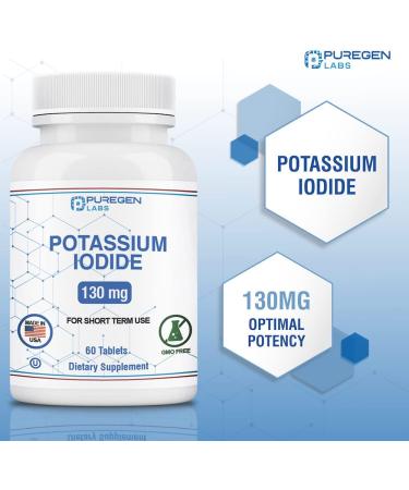 Potassium Iodide 130mg Tablets - 2 Pack | Thyroid Supplement | Kosher Iodine | EXP 07/2025 - 120 Tablets - Buy Online on GoSupps.com