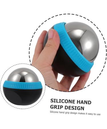 Hapinary Stainless Steel Massage Ball - Manual Muscle Relaxation Device for Health & Wellness | 8.3x7.5x7cm Blue - Buy Online on GoSupps.com