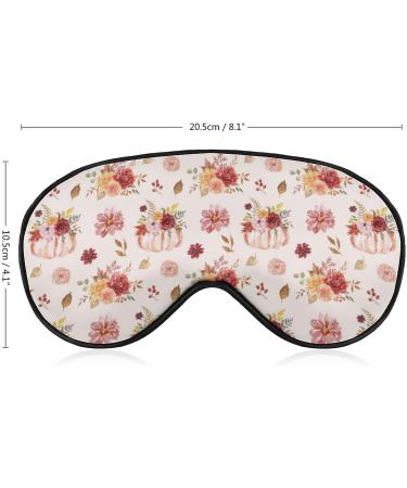 Light-Blocking Pink Pumpkins Floral Sleep Mask | Comfortable Eye Mask for Women | Adjustable Blindfold for Men | Fall Sleep Accessory - Buy Online on GoSupps.com