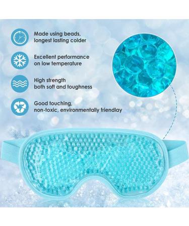 Cold Compress Eye Cover | Reusable Gel Bead Sleep Mask | Microwavable & Freezable Eye Compress for Puffy Eyes & Dark Circles | Adjustable Strap for Women & Girls - Buy Online on GoSupps.com