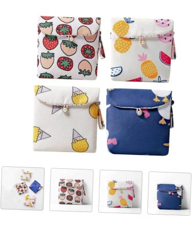 Alipis Women's & Children's Multi-Use Storage Bags - 4 Pack of Versatile Cotton Cosmetic & Menstrual Pad Wallets in Assorted Colors | Perfect for Travel & Organization - Buy Online on GoSupps.com