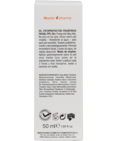 Thader Th Pharma Pediatric Facial Photoprotector Cream SPF 50+ 50 ml - Buy Online on GoSupps.com