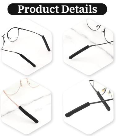 Prasacco Silicone Glasses Covers - 6 Pairs (12 Pieces) Anti-Slip Ear Cushions for Sunglasses & Reading Glasses - Comfortable & Decorative - Black - Buy Online on GoSupps.com