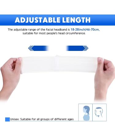 MTLEE Disposable Spa Facial Headbands - 12 Pack White | Convenient Closure for Women, Girls, Salons - Spa Essentials - Buy Online on GoSupps.com