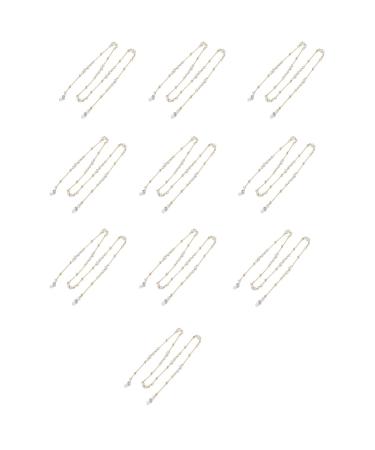 SBTRKT 10 pieces of alloy eye chain strong and durable strong and does not fall off suitable for daily use street clothing wedding party gift gold-70