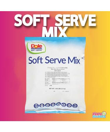 ZippySweets - Soft Serve Ice Cream Machine Mix Orange Flavour Soft Serve Mix 4.4 Pound Bag Includes 4 Pack Colour Changing Spoons for a Fun Ice Cream Experience - Buy Online on GoSupps.com