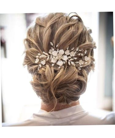 minkissy Comb pearl hair comb Wedding Headpiece bride wedding flower hair Bridal Flower Hair Comb Wedding Flower Hair Comb bride hair clip Bridal Headpieces Metal decorate Wedding - Buy Online on GoSupps.com