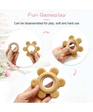 Airfish Baby Teething Ring - BPA-Free Silicone Teether for Newborns 3-12 Months | Soothes Gums & Eases Teething Pain - Buy Online on GoSupps.com
