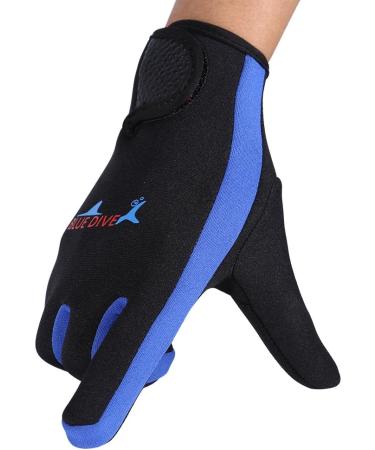 Diving Gloves Set - Neoprene Gloves for Snorkeling, Kayaking, Surfing - 3 Colors (Black, Blue) - 1 Pair - Buy Online on GoSupps.com
