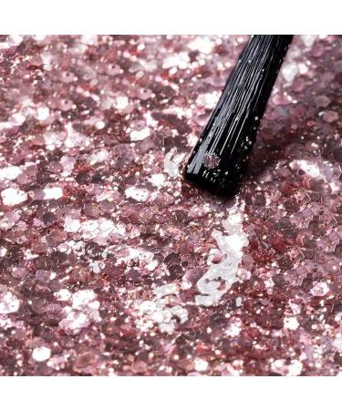 Buy Neonail UV Nail Polish 7.2ml - Pink Rose Confetti | Glitter Gel Nail Color for Stunning Nail Designs - Buy Online on GoSupps.com
