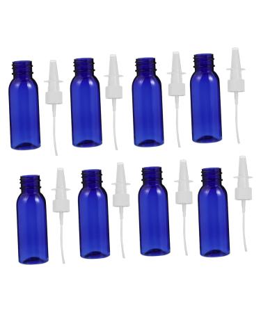FRCOLOR 24 Pcs Round Shoulder Bottle with Nasal Spray Fine Mist Sprayer Skincare Travel Containers Plastic Containers Nasal Pump Bottle Nasal Drops Bottle Saline Spray Bottle Small Bottle 12.5X2.5cmx3pcs Bluex3pcs