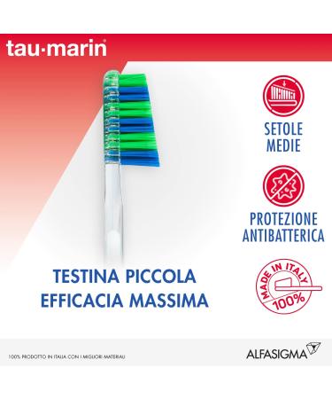 Tau-marin Professional 27 Toothbrush - Medium Bristles with Antibacterial Protection | International Shipping Available - Buy Online on GoSupps.com