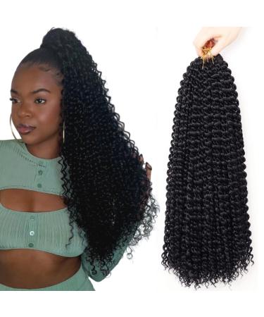 Passion twist hair 7 packs 18-inch water wave hair for long Bohemian hair lichen from hair yddm passion twist crochet hairenhetic hair extensions (1 7pack-18inch) 1# 18inch (7 Pack)