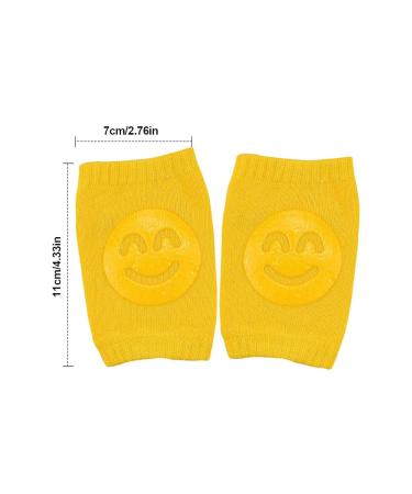 Baby Crawling Knee Pads - Non Slip Infant Safety Kneepad Leg Protector 1 Pair (Yellow) - 0-12 months - Buy Online on GoSupps.com
