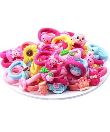 Cuhair Elastic hair straps/hair tie cute cartoon figures suitable for little girls for ponytail hair-to-habit 20 pieces