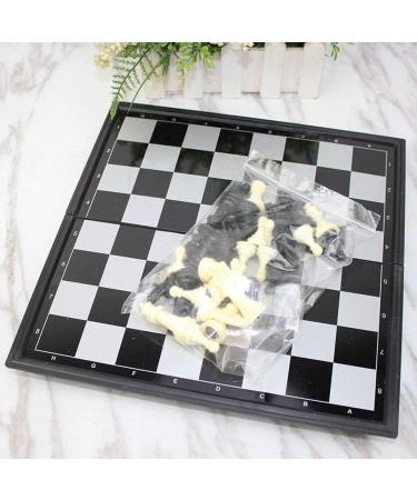 Children 's Thinking Strategy Board Game Chess for Beginners Black and White Chess Pieces for Games Magnetic Foldable Portable Chess Set - Buy Online on GoSupps.com