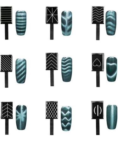 11 Piece Magnet Nail Art Polish Tool Set - Cat Eye Gel Polish and 3D Gel Nails Kit for DIY or Professional Salon Use - Buy Online on GoSupps.com