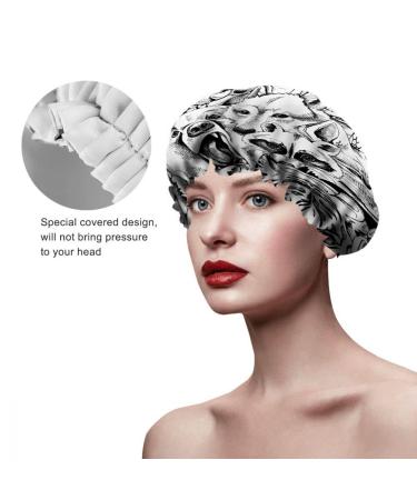 Nicokee Double Waterproof Bathing Shower Cap - Animal Design - Reusable Fashion Hat for Women - Ideal for Beauty, Bath, Spa, and Travel - 10.6 x 10.6 Inch - Buy Online on GoSupps.com
