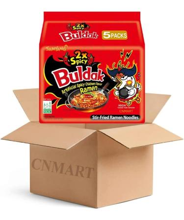 CNMART Samyang Double Spicy 2x Spicy Hot Chicken Flavour Ramen Noodles 140g (Pack of 5) - Buy Online on GoSupps.com