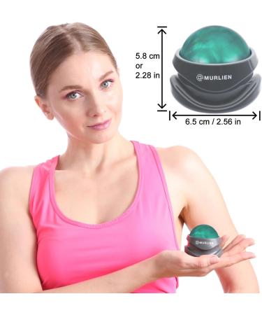 Murlia Massage Roller - Relieve Muscle Tension | Manual Massager for Shoulders Arms Back Legs & Calves - Green - Buy Online on GoSupps.com