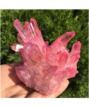 Aura Crystal Cluster Angel Aura Titanium Quartz Crystal Stunning Rainbow Specimen Minerals Reiki Home Collections - Buy Online on GoSupps.com