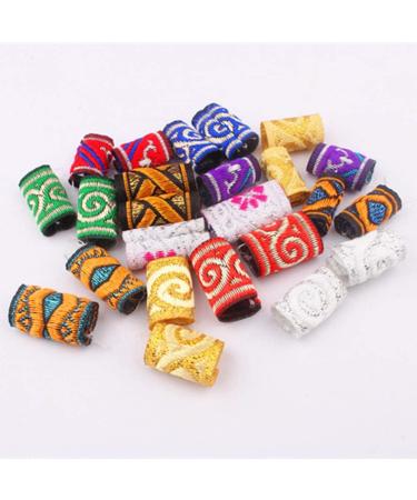 Beaupretty African Beads 12pcs Colorful Dreadlocks Beads Braiding Hair Cuffs Decorative Dread Rings Cloth Dread Hair Cuffs Accessories for Woman Man Hair Styling Accessories - Buy Online on GoSupps.com