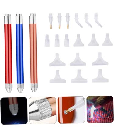 Beaupretty 3sets Nail Art Drill Pen Nail Pen Diy Drill Pen Nail Rhinestone Pen Diamond Embroidery Pen Kit Gemstones for Nails Embroidery Diamond Pen 5d Tool Aluminum Alloy Shine Glue Pen 13.6x1.3cm Assorted Color - Buy Online on GoSupps.com