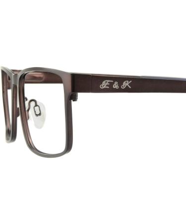 Edison & King Understatement Metal Reading Glasses +1.00 dpt with Premium Lenses & Bluelight Protection - Brown International Shipping - Buy Online on GoSupps.com